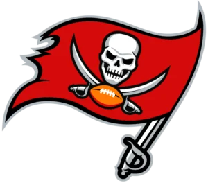Tampa Bay Buccaneers (TB) logo, Skull Flag emblem, symbol and icon